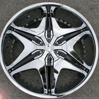20 x 8.5 Inch Triple Plated Chrome Automotive Rims 20" Wheels - Set of 4