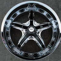 20 x 10 - Chrome w/ Black Inserts Automotive Rims 20" Wheels Set of 4