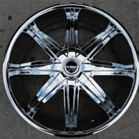 22" x 8.5" Inch Triple Plated Chrome Automotive Rims 22" Wheels - Set of Four