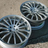 20 x 8.5 / 20 x 10.0 Inch Full Silver Automotive Rims - 20" Wheels - Set of Four