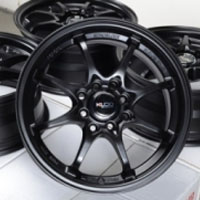 15 Inch Matte Black Automotive Rims 15" Wheels - Set of 4