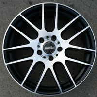 18 Inch Black w/ Machined Face Rims 18" Wheels - Set of 4