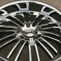 20 x 8.5 / 20 x 10 Inch Triple Plated Chrome Automotive Rims - Set of Four