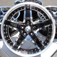19 Inch Black w/ BMW Emblem Automotive Rims 19" Wheels - Set of 4