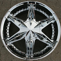 20" x 9.0" Inch Triple Plated Chrome Automotive Rims - Set of Four
