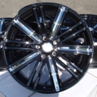 17 Inch Black Automotive Rims 17" Wheels - Set of 4