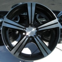 16 Inch Black Automotive Rims 16" Wheels - Set of 4
