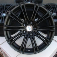 18 Inch Matte Black w/ BMW Emblem Automotive Rims 18" Wheels - Set of 4