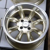 15 Inch Gold w/ Machined Lip Automotive Rims 15" Wheels - Set of 4
