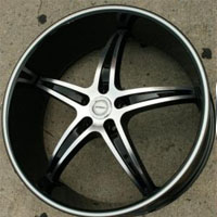22" x 8.5" Inch Gloss Black w/ Machined Face & Bezel Automotive Rims 22" Wheels - Set of Four