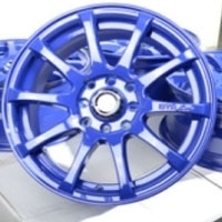 15 Inch Blue Automotive Rims 15" Wheels - Set of 4