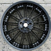 22 x 8.5 Inch Full Matte Black Automotive Rims 22" Wheels - Set of Four