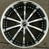 20 x 8.5 Inch Gloss Black w/ Machined Face & Lip Automotive Rims 20" Wheels Set of Four