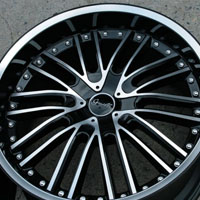 20 x 8.5 / 20 x 10 Inch Glossy Black w/ Machined Face Automotive Rims - 20" Wheels - Set of Four