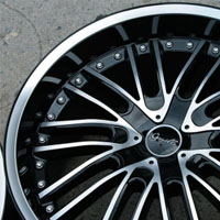 20 x 8.5 / 20 x 10 Inch Black w/ Machined Face Automotive Rims 20" Wheels - Set of 4