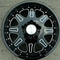 18 x 9.0 Inch Glossed Black w/ Machined Automotive Rims 18" Wheels - Set of 4