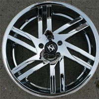 20" x 8.5" Triple Plated Chrome Automotive Rims 20" Wheels - Set of 4