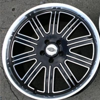 20 x 9.0 / 20 x 10 Inch Black w/ Machined Face & Lip Automotive Rims - 20" Wheels - Set of Four