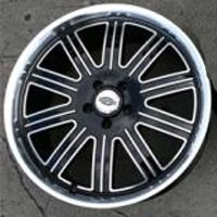 20 x 9.0 / 20 x 10 Inch Black w/ Machined Face & Lip Automotive Rims 20" Wheels - Set of 4
