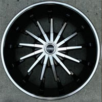 22" x 8.5" Inch Gloss Black w/ Machined Face & Lip Automotive Rims 22" Wheels - Set of 4