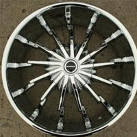 22 x 8.5 Inch Triple Plated Chrome Automotive Sun Rims 22" Wheels - Set of 4