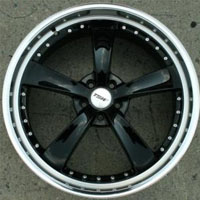 22 x 9.0 Inch Gloss Black w/ Machined Lip Automotive Rims 22" Wheels - Set of 4