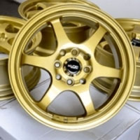 15 Inch Gold Automotive Rims 15" Wheels - Set of 4