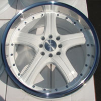 18 Inch White w/ Polished Face Automotive Rims 18" Wheels - Set of 4