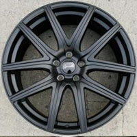 20 x 9.0 Inch Matte Black Automotive Rims 20" Wheels - Set of 4