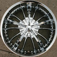22" x 8.5" Triple Plated Chrome Automotive Rims 22" Wheels - Set of Four