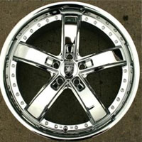 20 x 8.5 Inch Triple Plated Chrome Automotive Rims - Wheels Set of Four