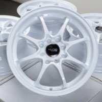 15 Inch White Automotive Rims 15" Wheels - Set of 4