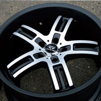 20 x 8.5 / 20 x 10 Inch Matte Black w/ Machined Face Automotive Rims 20" Wheels - Set of 4