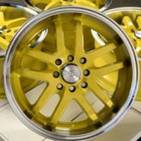 16 Inch Yellow w/ Machine Lip Automotive Rims 16" Wheels - Set of 4