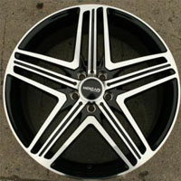 20 x 8.5 Inch Black w/ Machined Face Automotive Rims 20" Wheels Set of Four