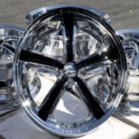 19 Inch Chrome w/ Black Insert Automotive FWD Rims 19" Wheels - Set of 4