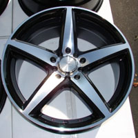 17 Inch Black Automotive Rims 17" Wheels - Set of 4