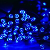 Solar Powered 100 LED 35-Foot Blue Decorating String Lights