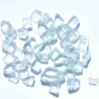 High Grade Diamond White Arctic Flame Glass
