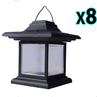 Brand New 8pcs Outdoor Hanging LED Solar Garden Light