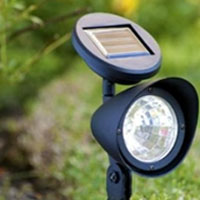 Set of 8 Outdoor Garden 3-LED Solar Spot Flood Landscape Lights