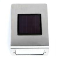 Set of 6 Outdoor Garden Stainless Steel LED Solar Wall Lights