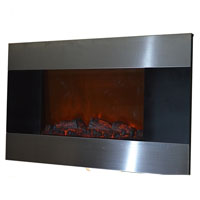 Brand new 36" Wall Mounted Stainless Panel Electric Fireplace Heater 1500W, 5200BTUs 510DL