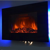 Brand New 36-inch Wall Mounted Modern Electric Fireplace Heater LED Color Remote Control