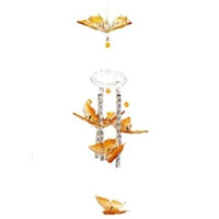 Set of Two Butterfly Solar Powered Color Changing Wind Chime Lights
