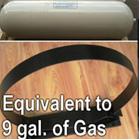 3,000 PSI Type 1 Steel CNG Tank w/ Mounting Bracket - 9 Gallon Equivalent