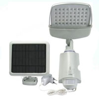 High Quality Plastic 45-LED Super Bright White Solar Powered PIR Sensor Wall & Security Light