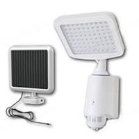 High Quality Plastic 80-LED Super Bright White Solar Powered PIR Sensor Wall & Security Light