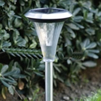 Set of 12 Stainless Steel 2-LED Solar Outdoor Lights