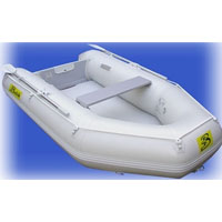 11' White Inflatable Boat with High Pressure Air Deck Floor
